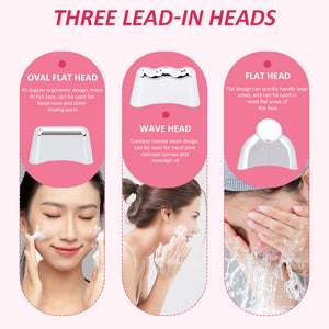 Mini Microcurrent Ion Galvanic Face Spa Device with 3 Massage Heads - Beautyic.co.uk