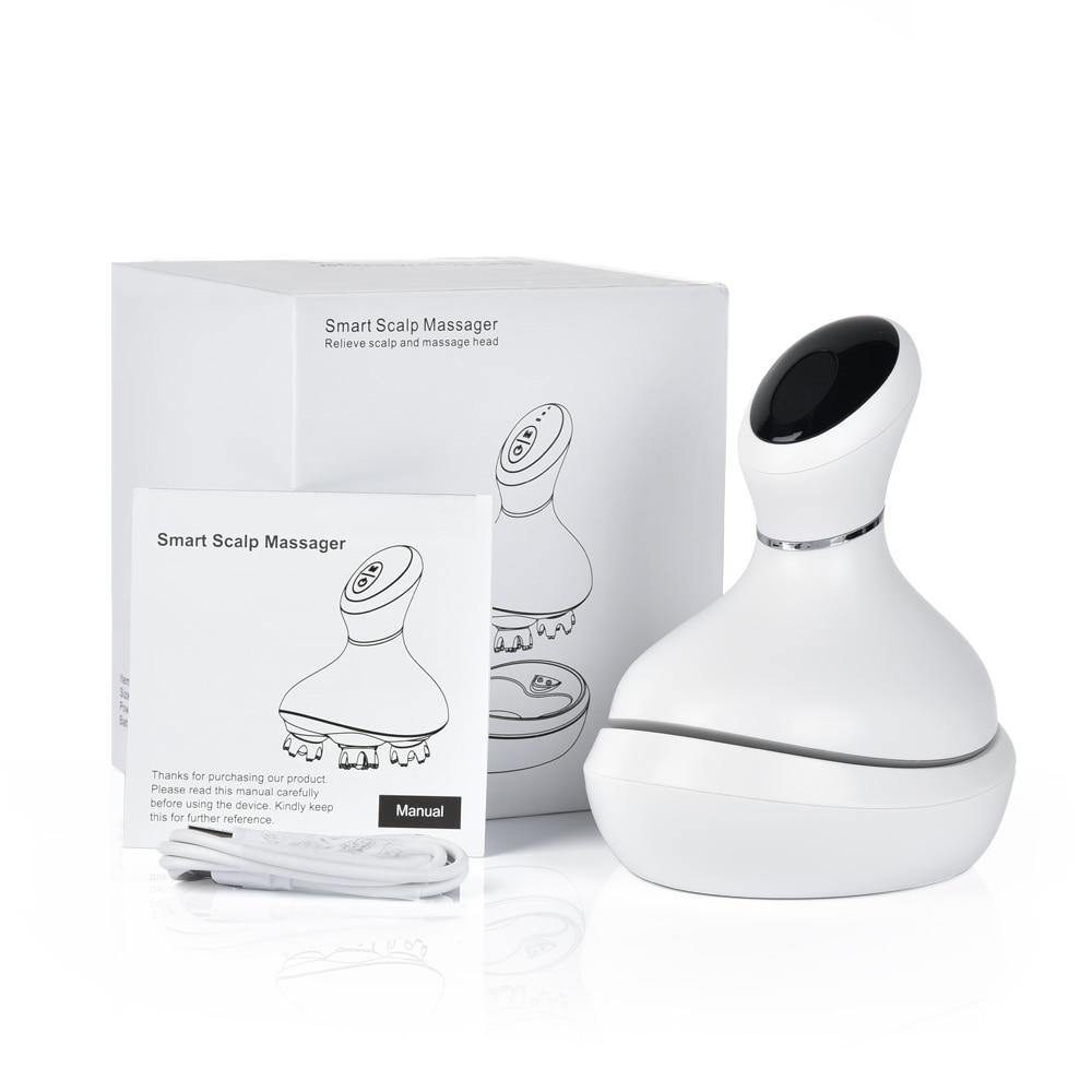 Cordless Head Scalp Massager with Kneading Massage Modes and Charging Dock - Beautyic.co.uk