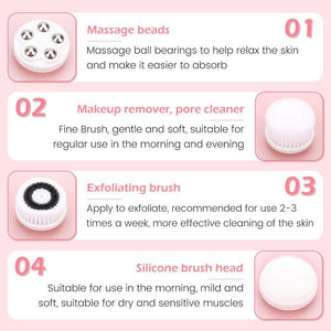 4-in-1 Facial Cleansing Brush - Beautyic.co.uk