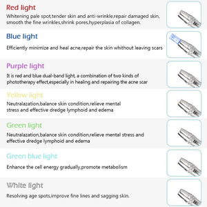 7 LED Photon Micro-Needling Electric Derma Pen With Micro Needle - Beautyic.co.uk