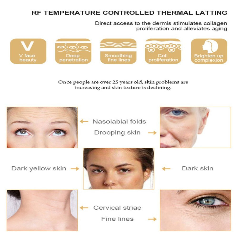 Rechargeable RF Dot Matrix Facial Skin Tightening Wrinkle Removal Beauty Machine - Beautyic.co.uk