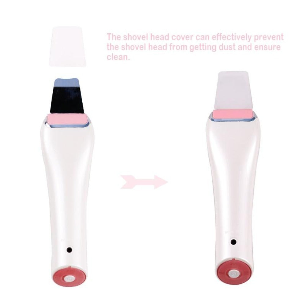 EMS & Ultrasonic Facial Peeling Scrubber Deep Cleaning Vibration Massager - Beautyic.co.uk