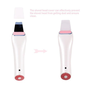 EMS & Ultrasonic Facial Peeling Scrubber Deep Cleaning Vibration Massager - Beautyic.co.uk