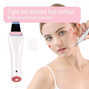 EMS & Ultrasonic Facial Peeling Scrubber Deep Cleaning Vibration Massager - Beautyic.co.uk