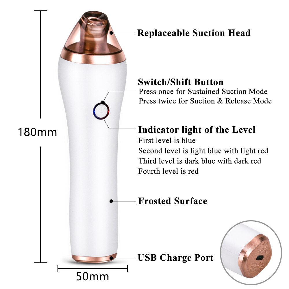 Electric Cupping Guasha Acupoints Vacuum Massager Blackhead Eliminate Machine - Beautyic.co.uk