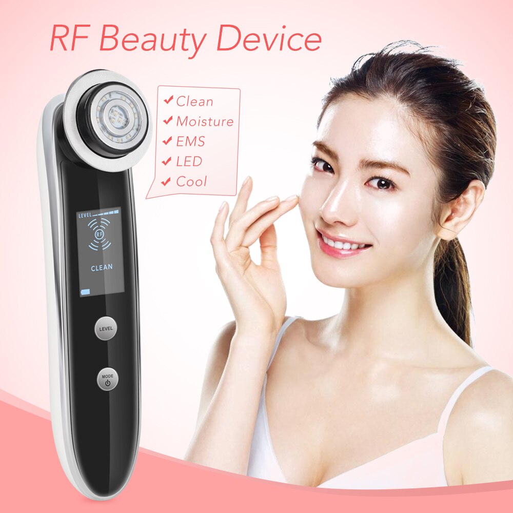 LED RF EMS Ion Skin Care Facial Beauty Massager for Home Use - Beautyic.co.uk
