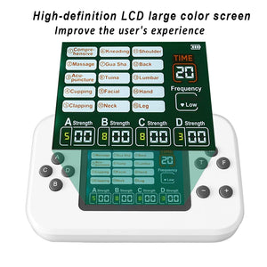 Electric TENS EMS Physiotherapy Massager, 30 Levels, 4 Output Channels, 15 Modes, 8 Pads, Rechargeable 2000mAh Battery, Muscle Pain Relief Therapy