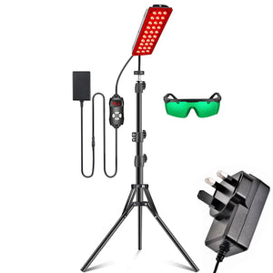 LED Red Light Therapy Panel 660nm 850nm Near Infrared Full Body Health Lamp 90W 180 LEDs Adjustable Tripod Timer Dimming Control Home Pain Relief Skin Recovery