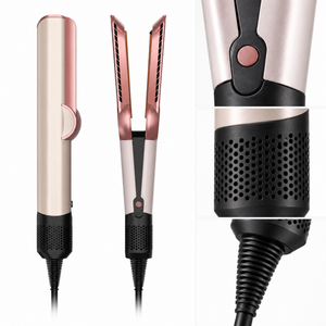 Detail presentation of the air straightener handle control, intake grille and cable connection