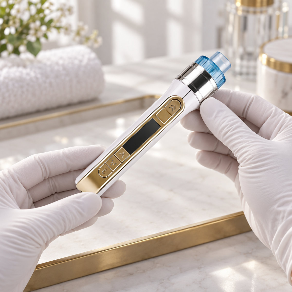 Mesotherapy Injection Pen shown during preparation