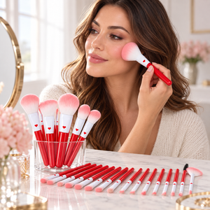 Professional Makeup Brush Set shown during preparation