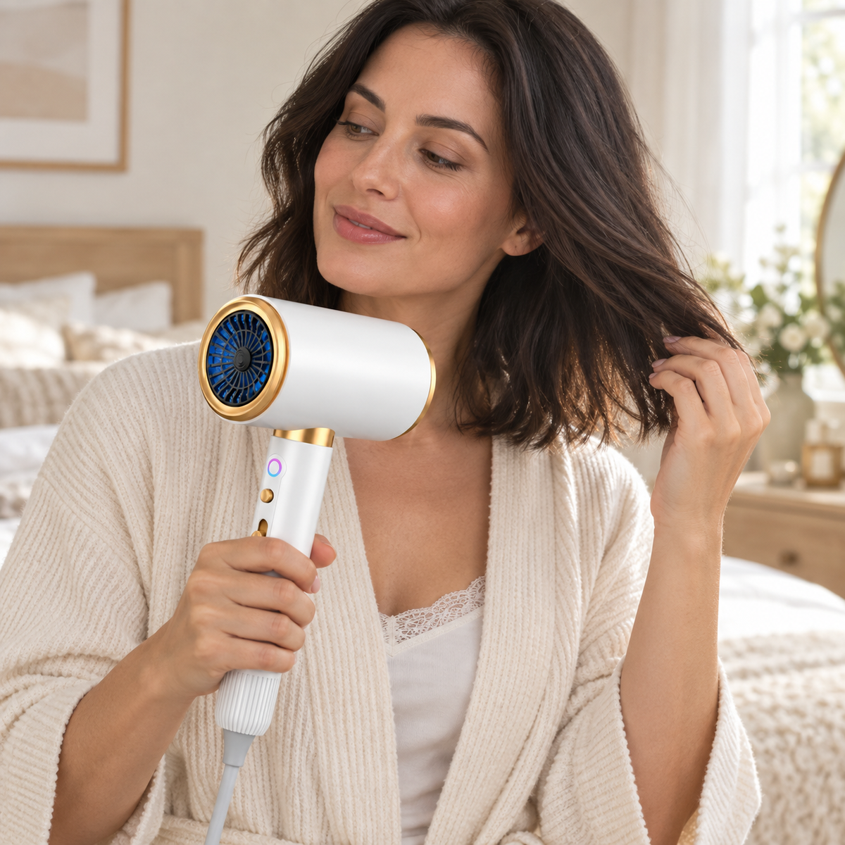 Ionic Hair Dryer with Diffuser in a personal care routine