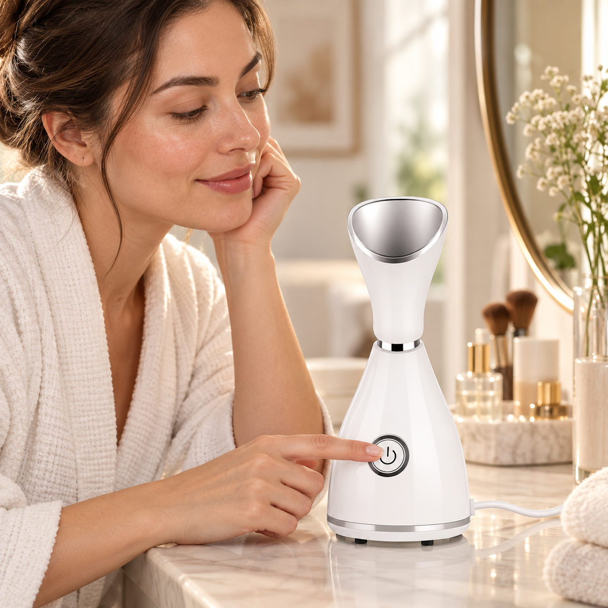 Portable Facial Steamer shown during preparation