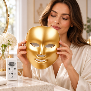 LED Facial Mask 7 Colors shown in a beauty routine