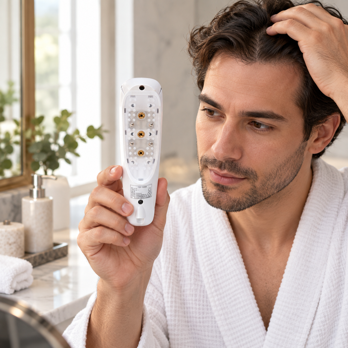 Laser Hair Regrowth Device shown during preparation