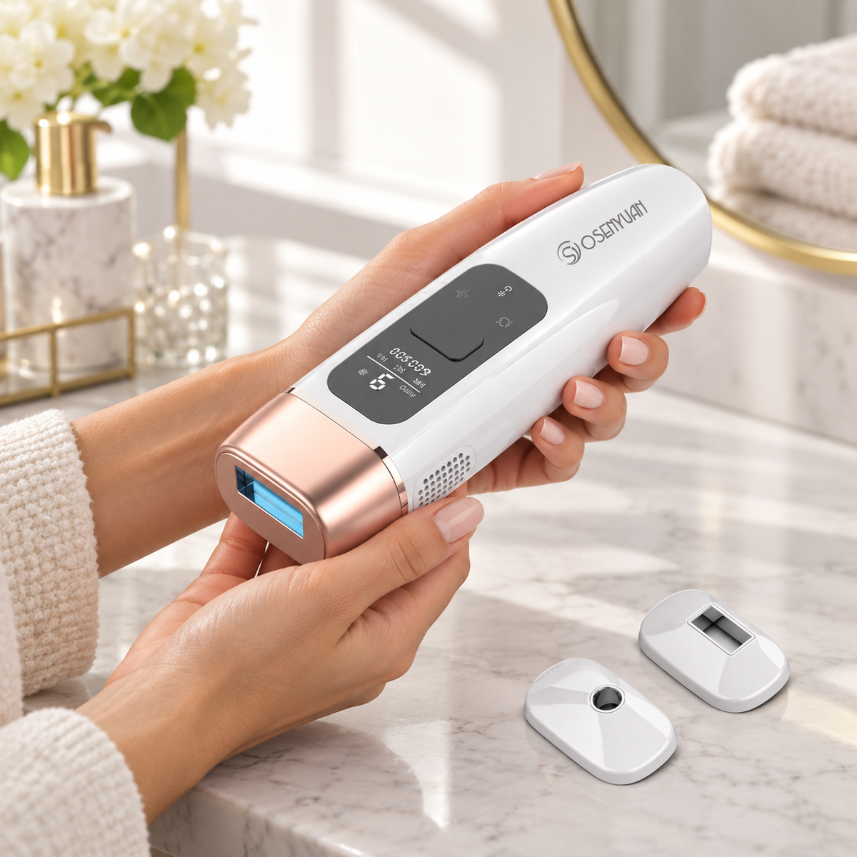 IPL Hair Removal Device shown during preparation