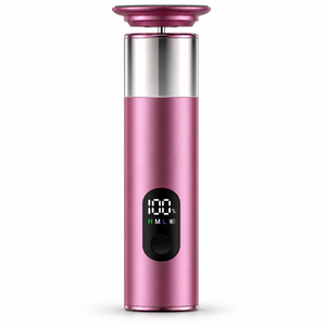 Pink colour option of the rechargeable electric foot file on a white background.