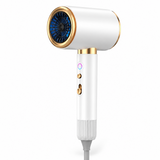 White colour option of the ionic hair dryer with gold accents