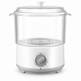 White colour option of the compact towel steamer on a clean white background.
