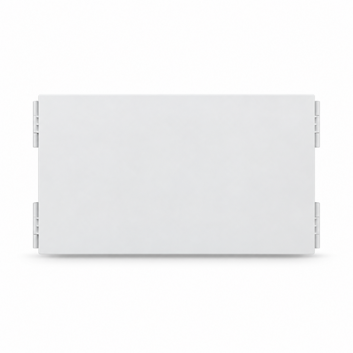 White tri-fold LED mirror folded closed on a clean white background