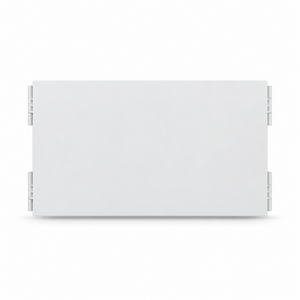 White tri-fold LED mirror folded closed on a clean white background