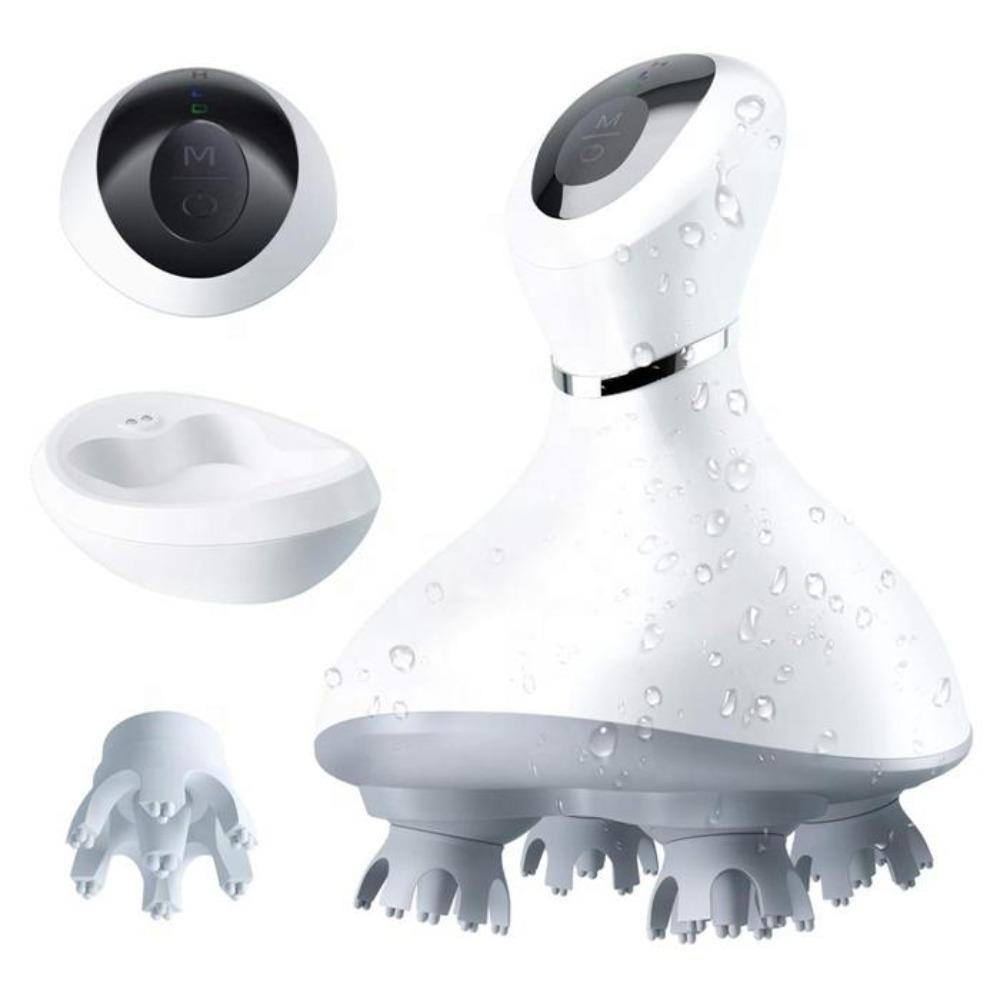 Cordless Head Scalp Massager with Kneading Massage Modes and Charging Dock - Beautyic.co.uk