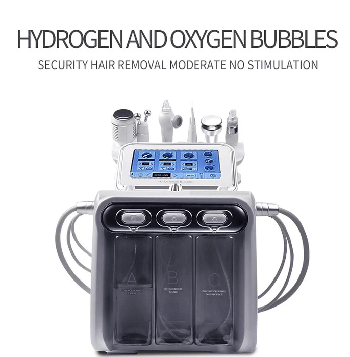 Hydrogen Oxygen Facial Beauty Machine 6 in 1 Hydro Dermabrasion Machine for Deep Cleaning - Beautyic.co.uk