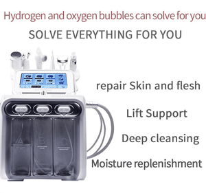 Hydrogen Oxygen Facial Beauty Machine 6 in 1 Hydro Dermabrasion Machine for Deep Cleaning - Beautyic.co.uk