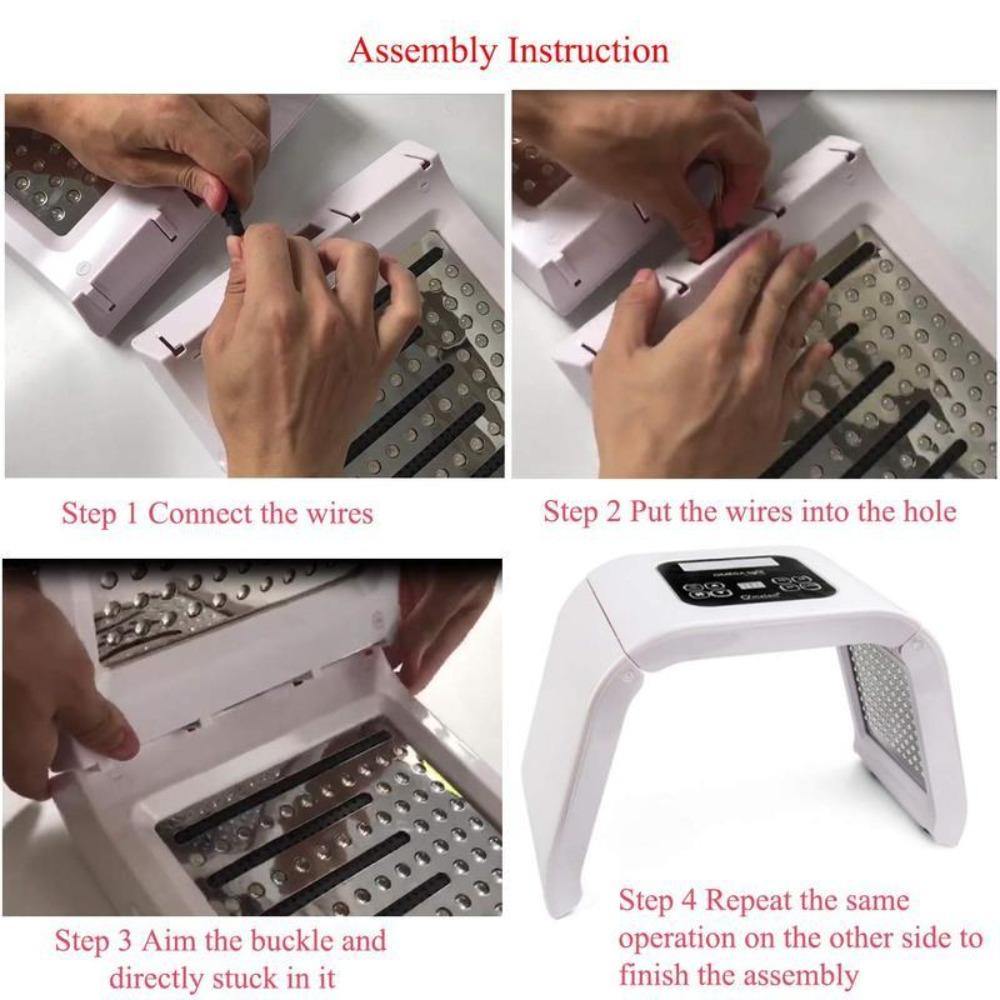 7 Color LED Device Photon Light Skin Rejuvenation Therapy Facial Skin Care Machine - Beautyic.co.uk