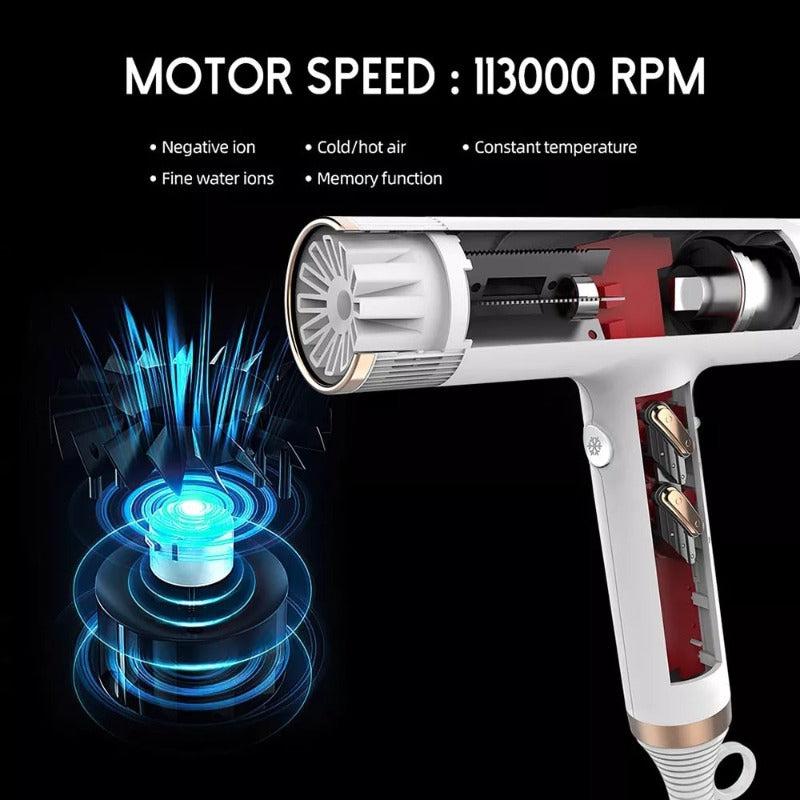 Professional Hair Dryer Lightweight Low Noise - Beautyic.co.uk
