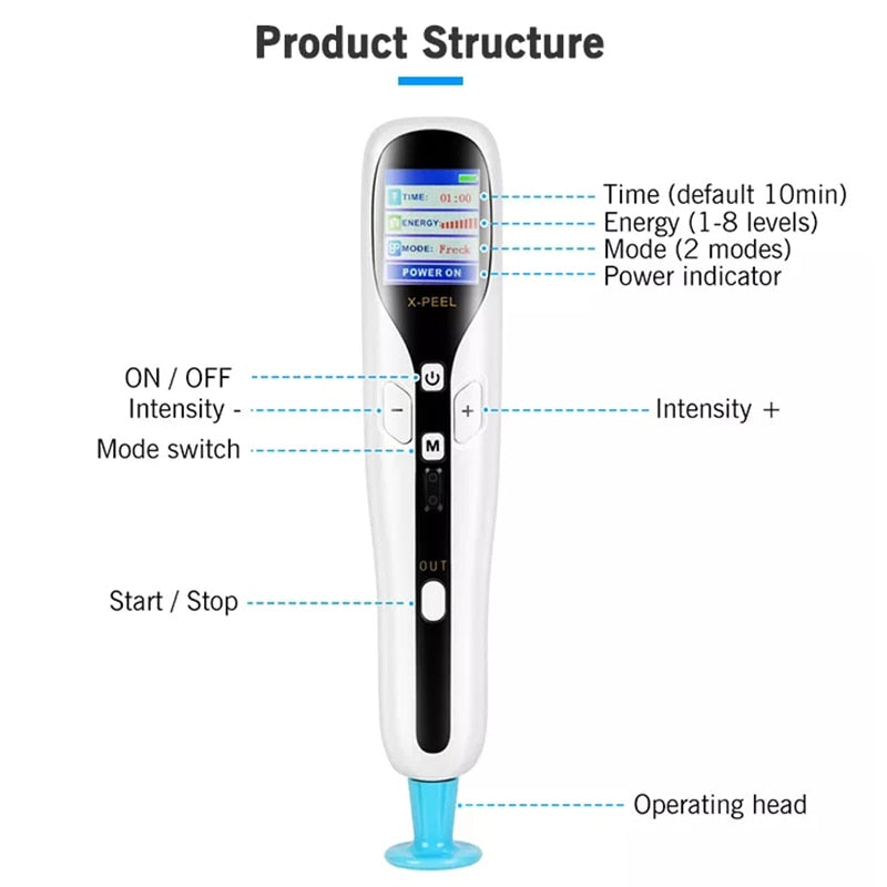 Ozone Plasma Pen Freckle Remover Machine LCD - Beautyic.co.uk