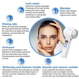 Blue Led Cryotherapy Hot Cold Hammer Skin Care Beauty Massager - Beautyic.co.uk