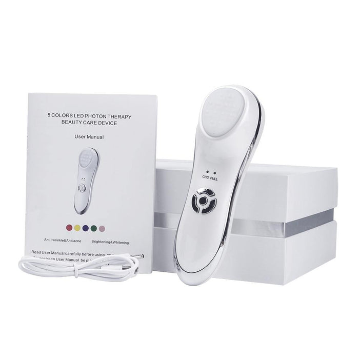 6 in 1 LED Photon Therapy Beauty Device Anti-aging Ultrasonic Vibration Facial Massager - Beautyic.co.uk