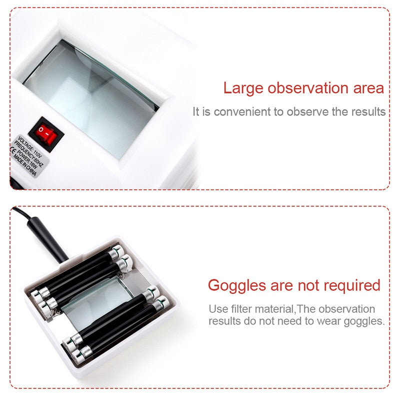UV Analyzer Wood Lamp Facial Skin Testing Examination Magnifying Machine - Beautyic.co.uk