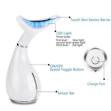 Load image into Gallery viewer, 3 Color LED Light Anti-wrinkle Neck Vibration Massager Device - Beautyic.co.uk
