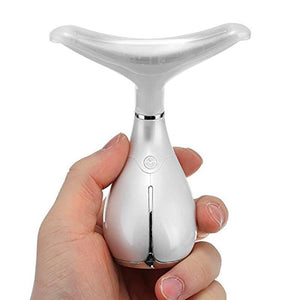 3 Color LED Light Anti-wrinkle Neck Vibration Massager Device - Beautyic.co.uk