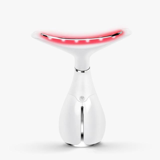 3 Color LED Light Anti-wrinkle Neck Vibration Massager Device - Beautyic.co.uk