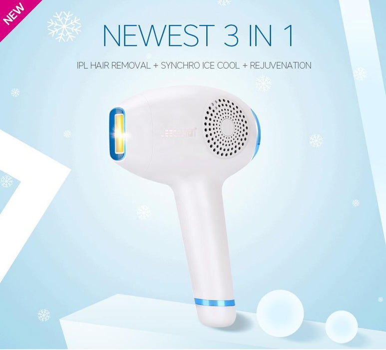 Permanent 3 in 1 IPL 350,000 Flashes Hair Removal ICE Cold Device - Beautyic.co.uk