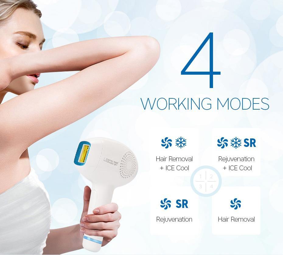 Permanent 3 in 1 IPL 350,000 Flashes Hair Removal ICE Cold Device - Beautyic.co.uk