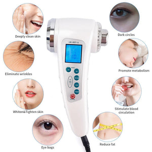 4 in 1 3Mhz Ultrasonic Galvanic Ion Photon Face Massager Skin Care Beauty Device - Beautyic.co.uk