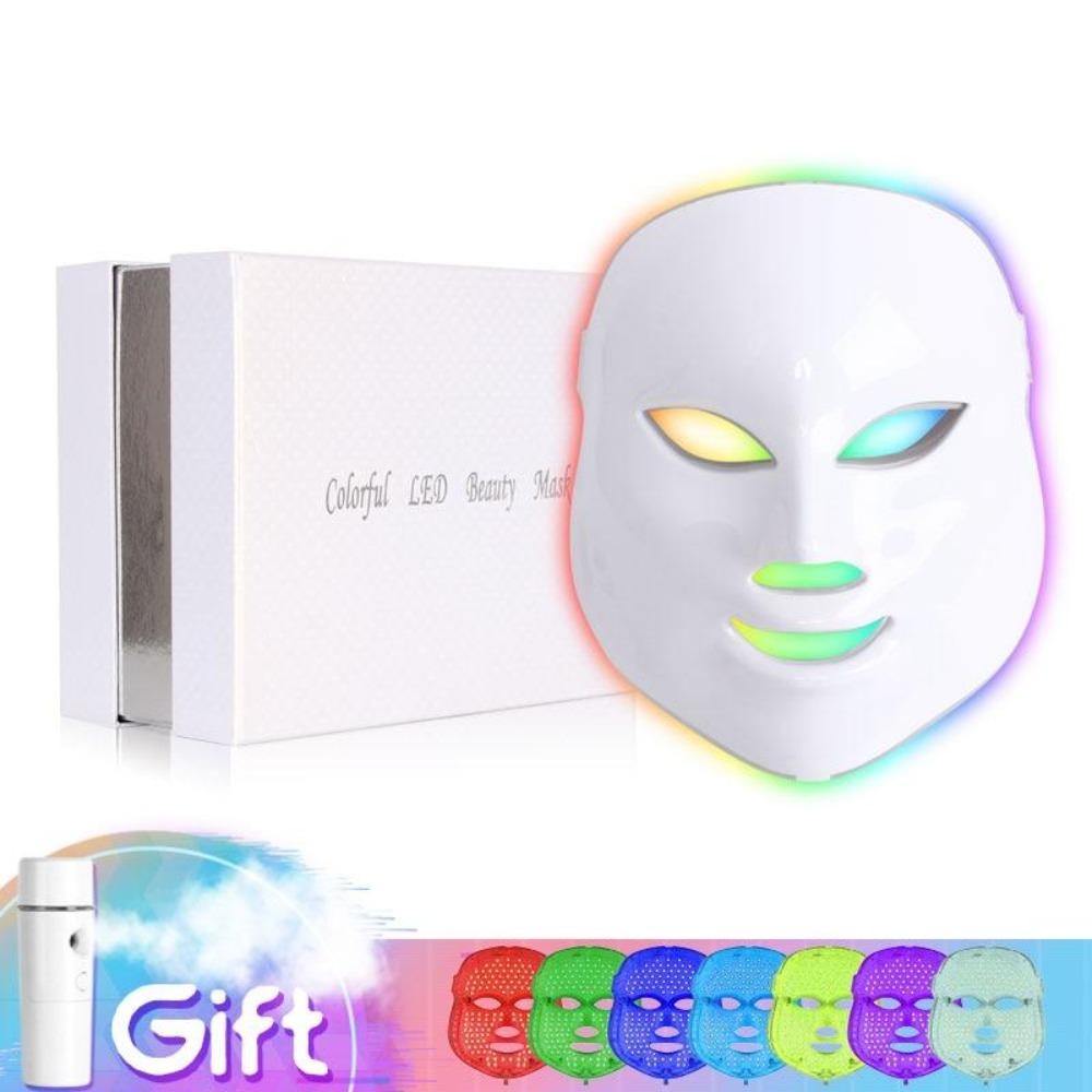 3/7 Colors Light LED Facial Mask Skin PDT Rejuvenation Home Salon Mask - Beautyic.co.uk