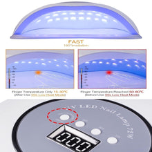 Load image into Gallery viewer, 72w Led UV Lamp Nail Dryer Kit Nail Gel Polish Curing Machine - Beautyic.co.uk
