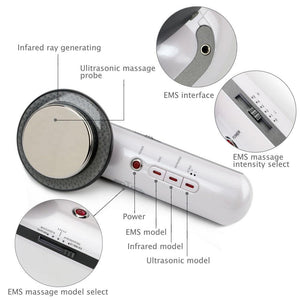 3 in 1 Infrared Ultrasonic Cavitation Slimming Machine - Beautyic.co.uk