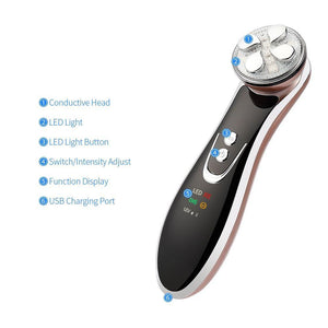 5 In1 RF EMS Radio Frequency LED Photon Skin Lifting Device - Beautyic.co.uk