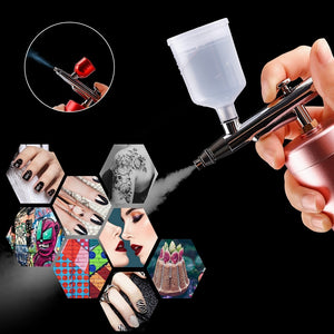 Portable Airbrush Makeup Kit With Compressor Spray Gun for Face Skin Care - Beautyic.co.uk