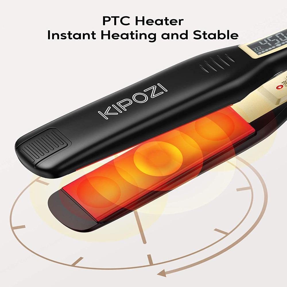 Hair Straightener Titanium Straightener With Digital LCD Display - Beautyic.co.uk