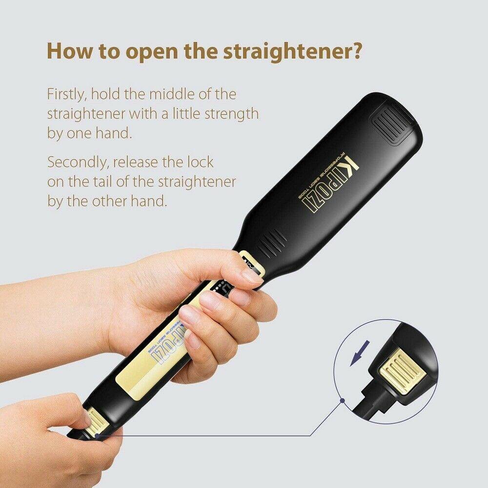 Hair Straightener Titanium Straightener With Digital LCD Display - Beautyic.co.uk