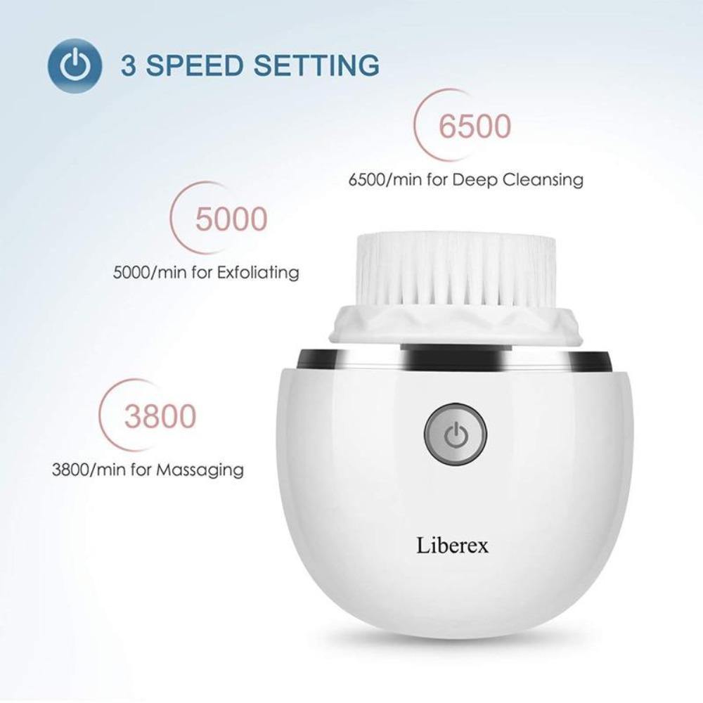 Facial Cleansing Brush Silicone Vibrating Facial Scrubber - Beautyic.co.uk