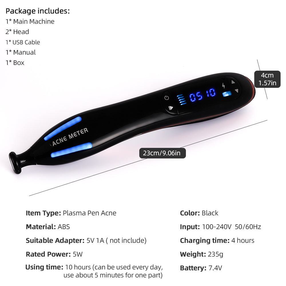 Picosecond Laser Pen Acne Meter Plasma Pen for Spots Acne Removal - Beautyic.co.uk