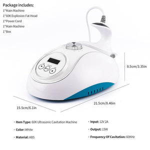 60K Ultrasonic Cavitation 2.0 Fat Loss Body Slimming Machine for Home Use - Beautyic.co.uk